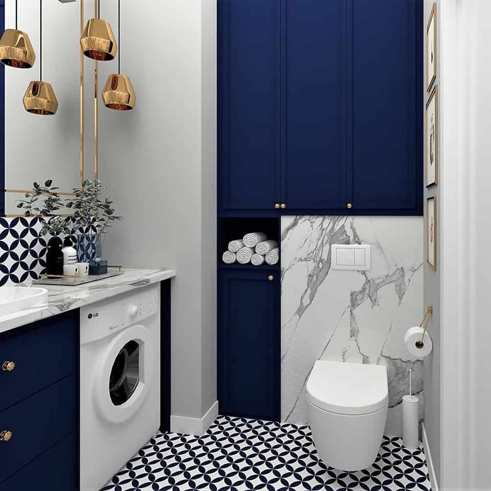 Contemporary Blue Bathroom Ideas -masaprojectova