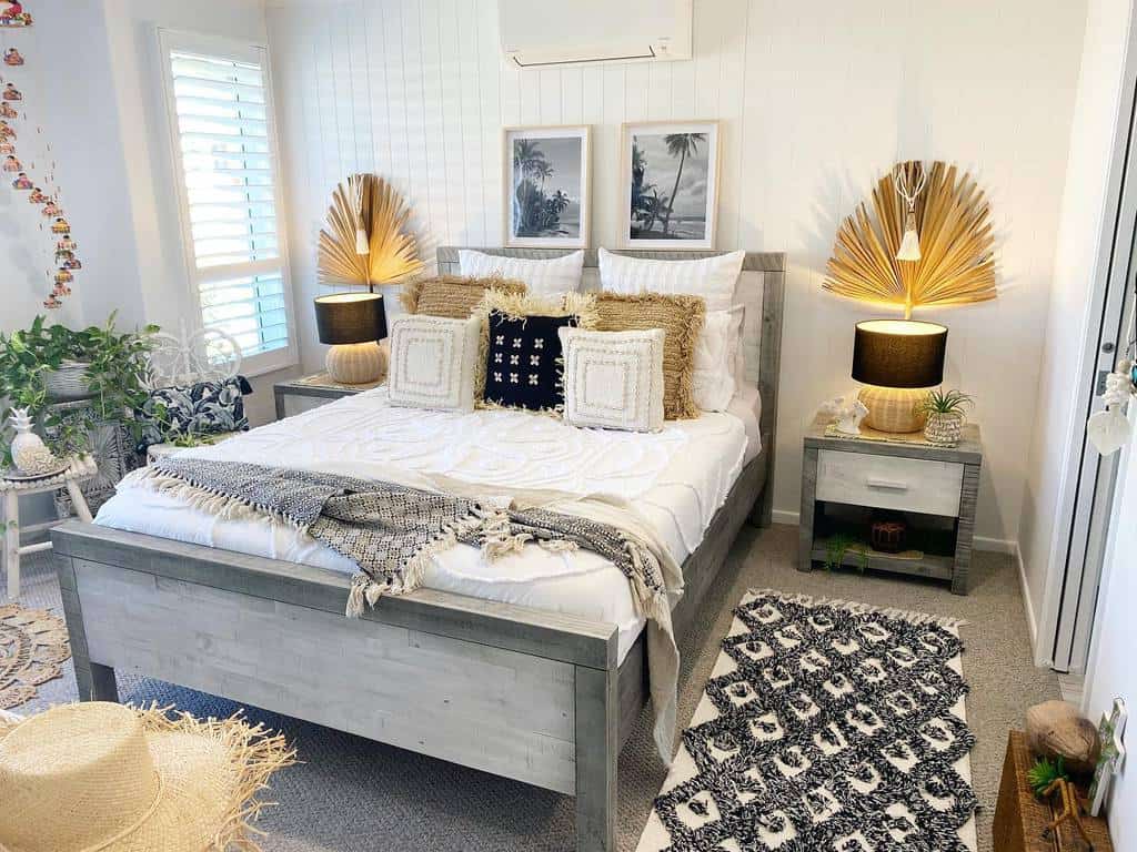 Neutral Boho Bedroom Ideas Shalls Coastal Palm House