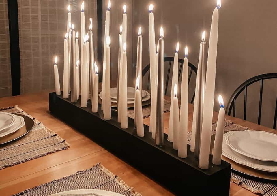 Candles Dining Table Centerpiece Ideas Scolahouse