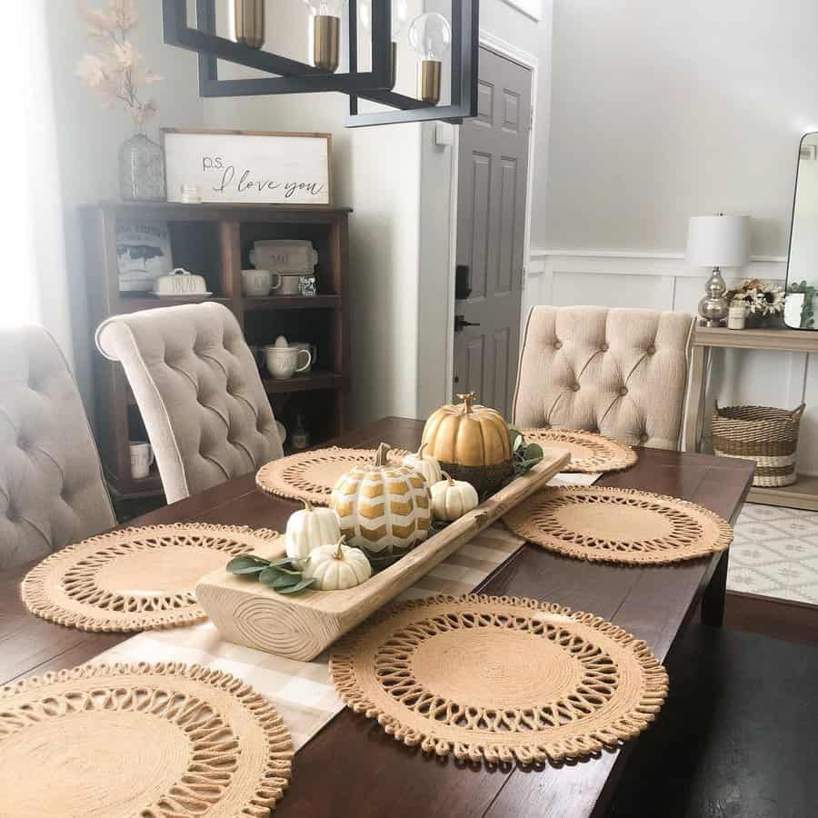 Fall Decoration Dining Table Centerpiece Ideas A Dabbled Dwelling