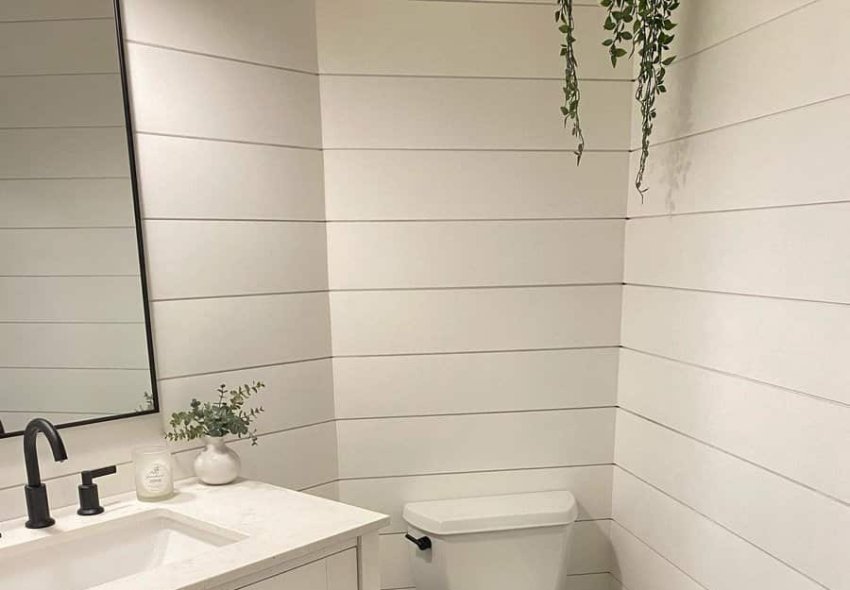 Bathroom Shiplap Wall Ideas Yonagohome