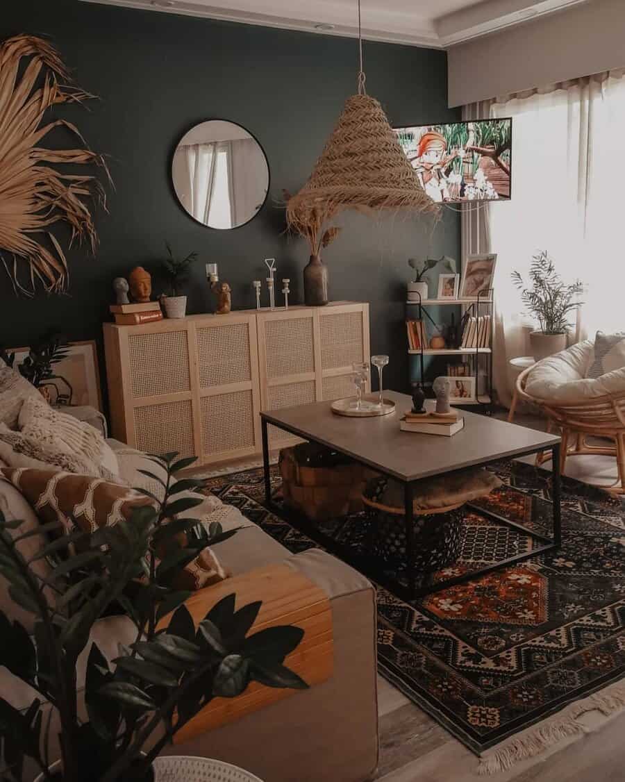 Boho Gray Living Room Ideas Tittatuulian