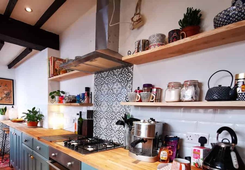 Boho Small Galley Kitchen Ideas Beaconsfield St Terraced