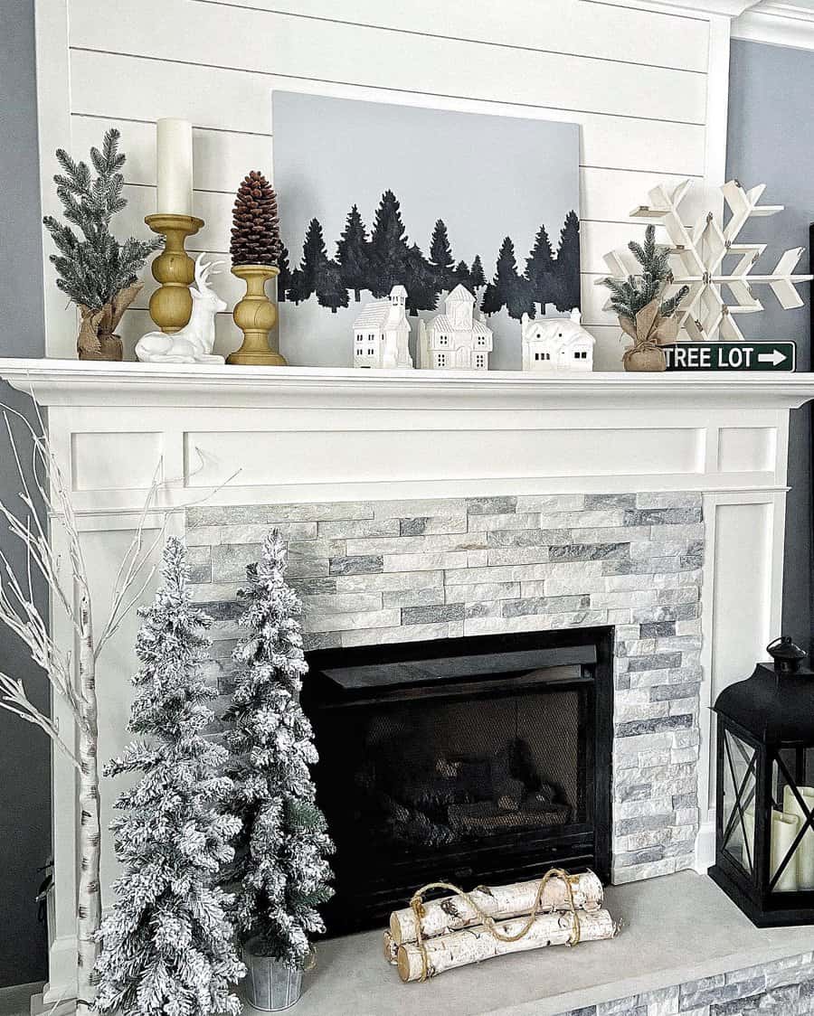 Christmas Fireplace Decor Ideas Lobi Design