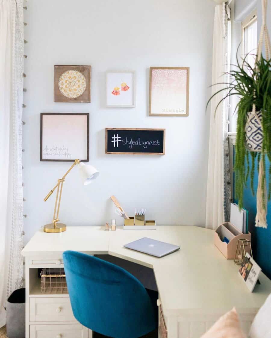 Corner Bedroom Office Space Ideas Styledbyneet