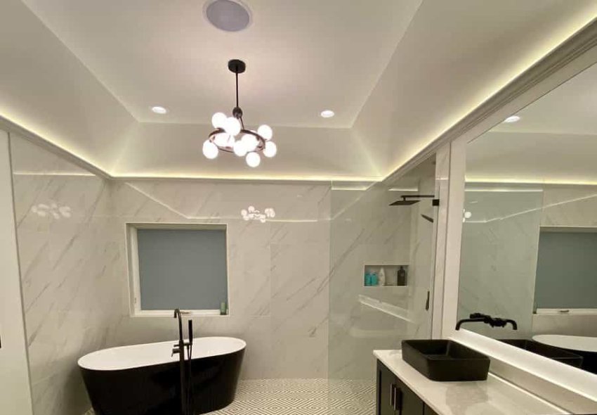 Cove Or Tray Bathroom Ceiling Ideas Raydjay