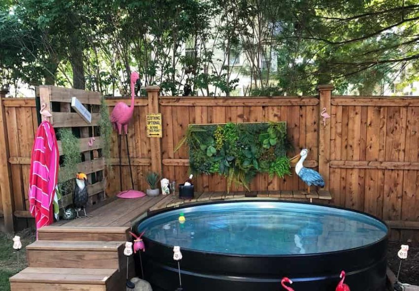 Diy Backyard Pool Ideas Notaskinnyveganswife