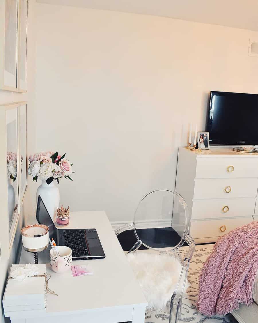Feminine Bedroom Office Ideas A Moroccanspinkandgold Dream