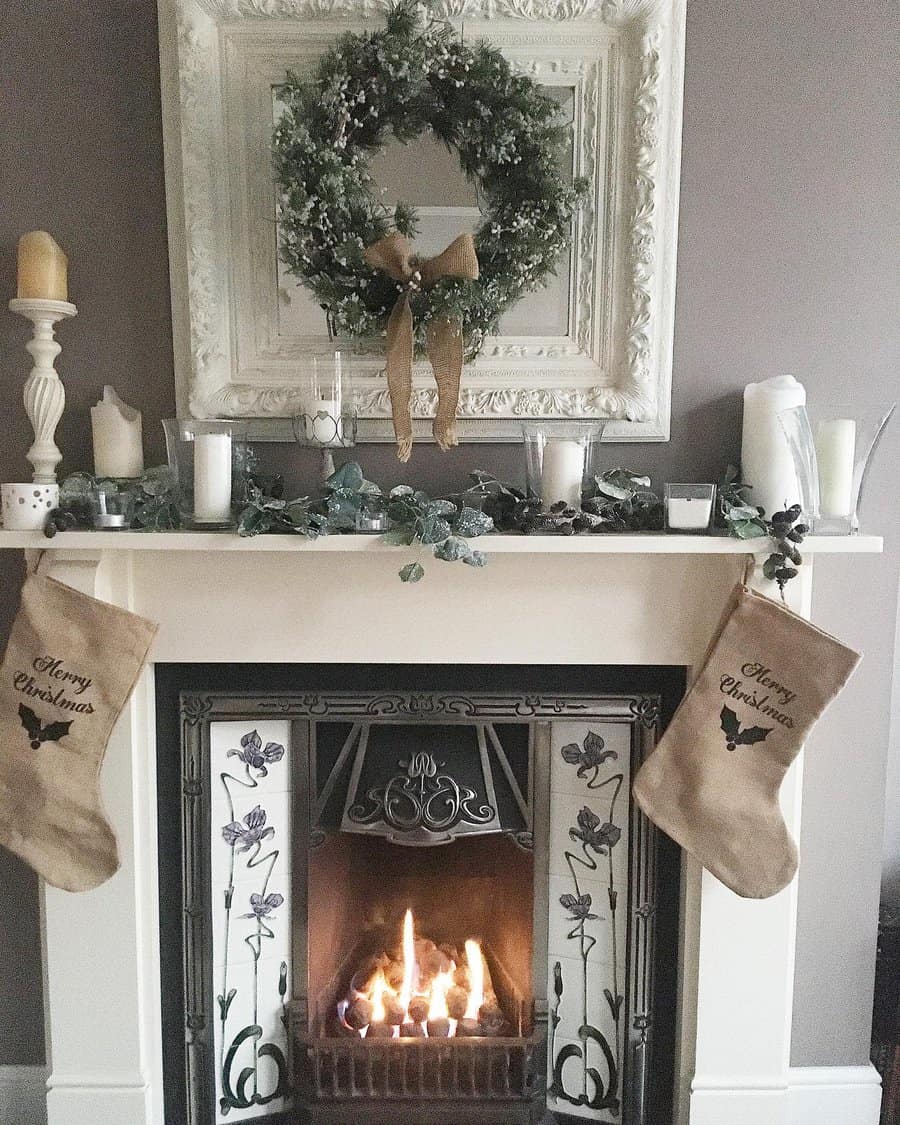 Fireplace Christmas Decorating Ideas This Oldehouse