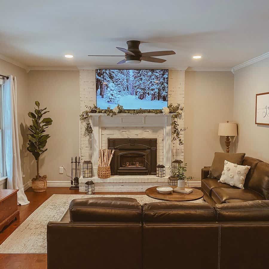 Fireplace Rustic Living Room Ideas Christiannaparker