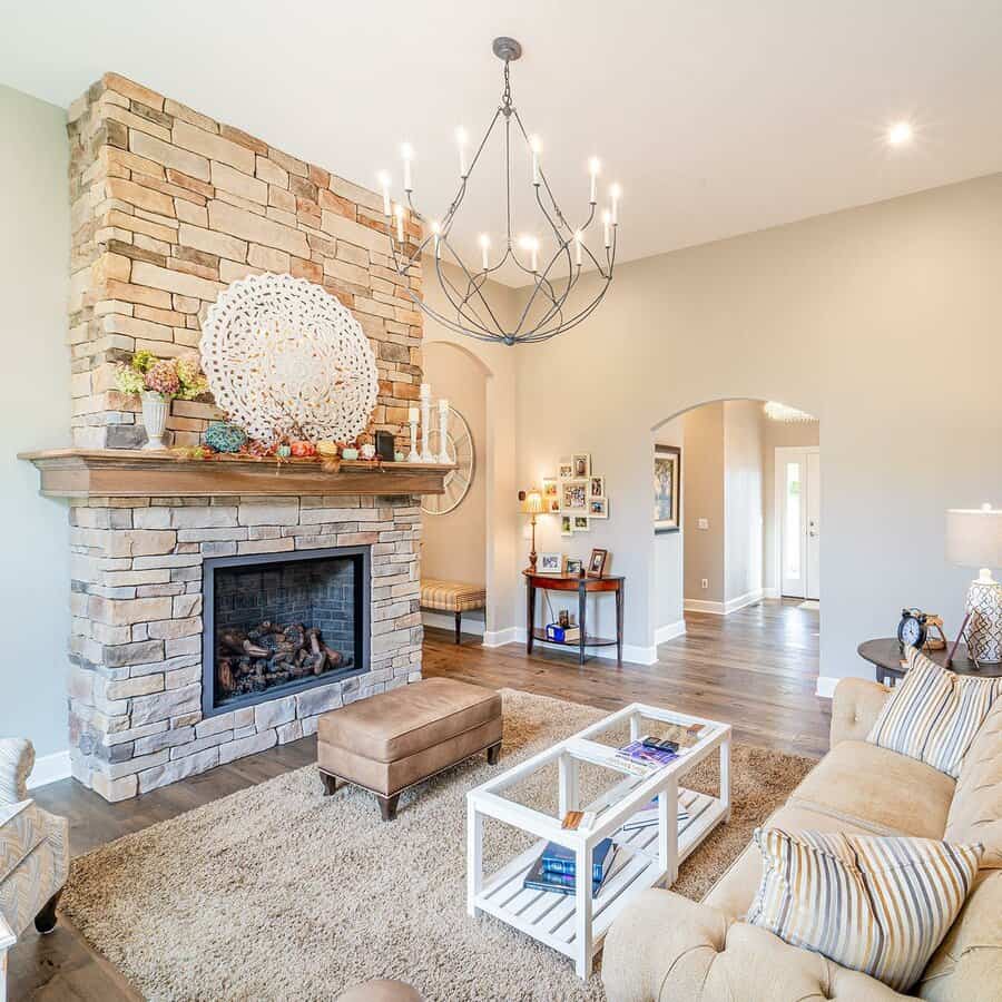 Fireplace Rustic Living Room Ideas Masterplanbuilders