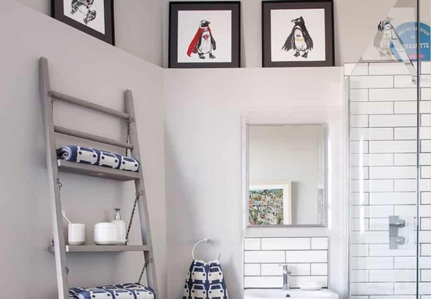 Ladder Towel Storage Ideas Home Room Style