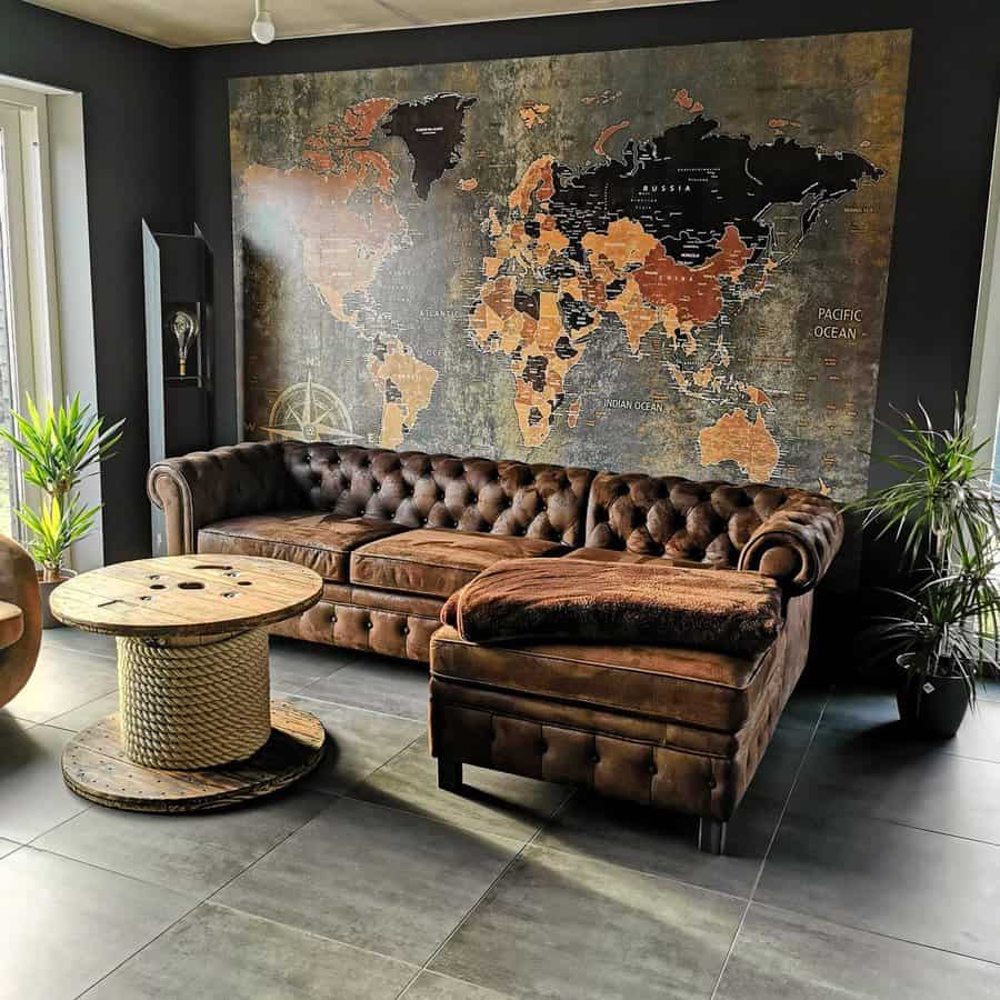 Leather Rustic Living Room Ideas Mimihimbeere