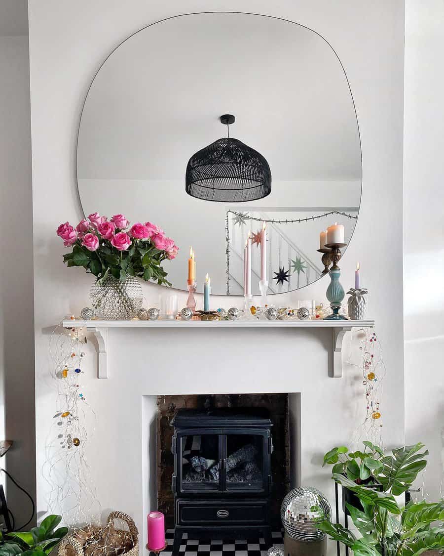 Mirror Fireplace Decor Ideas Number Eight