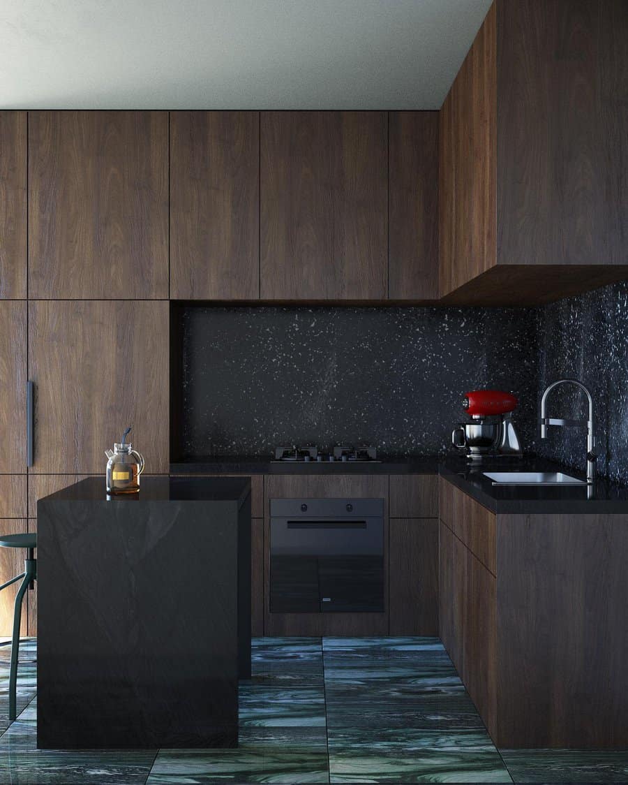 Modern Apartment Kitchen Ideas Artistic Tile