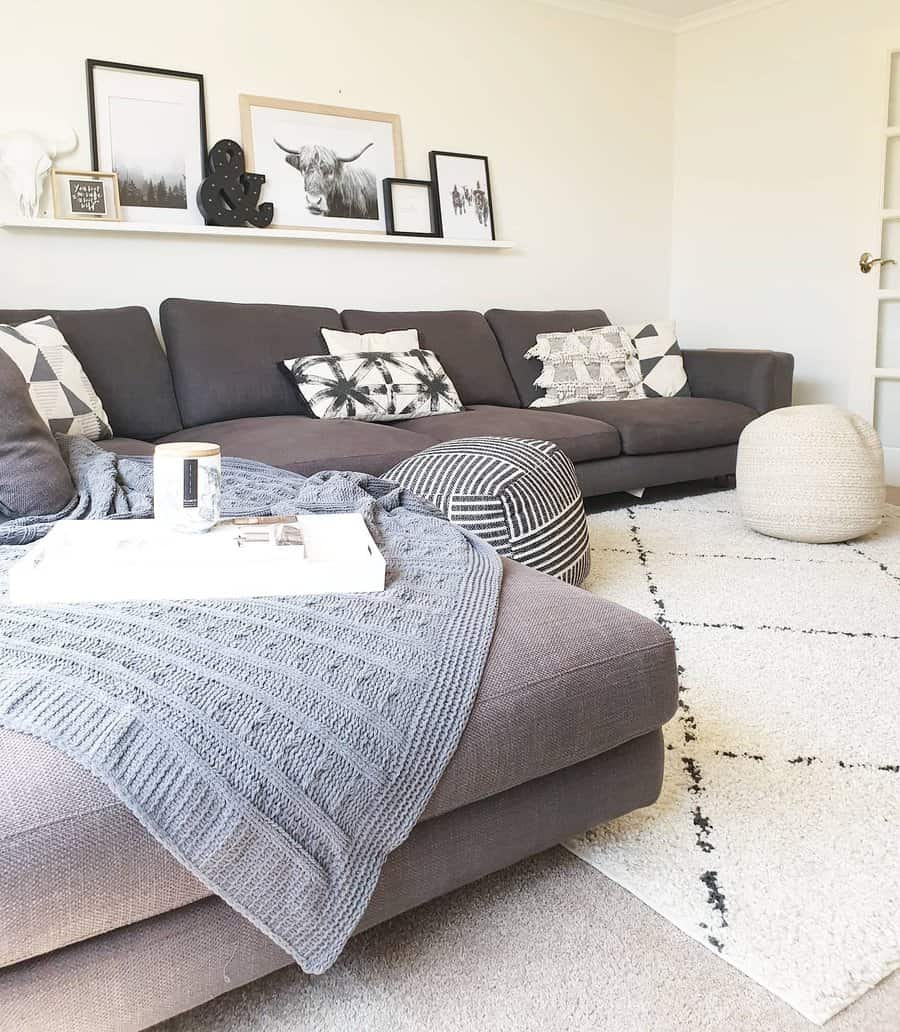 Monochrome Gray Living Room Ideas Ourlittleredbrickhome