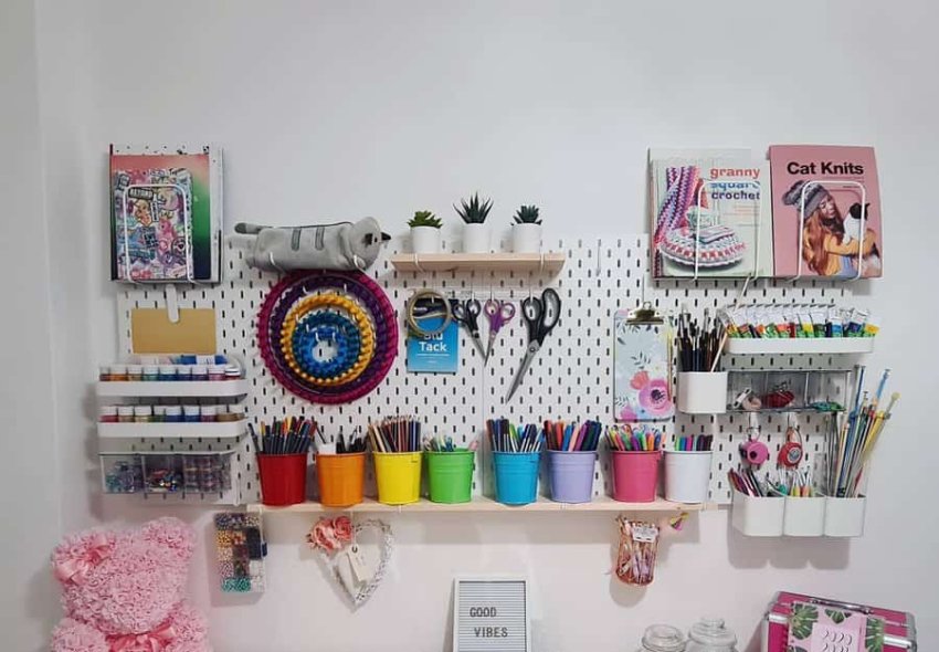 Peg Board Craft Storage Ideas Shopaholics Delight