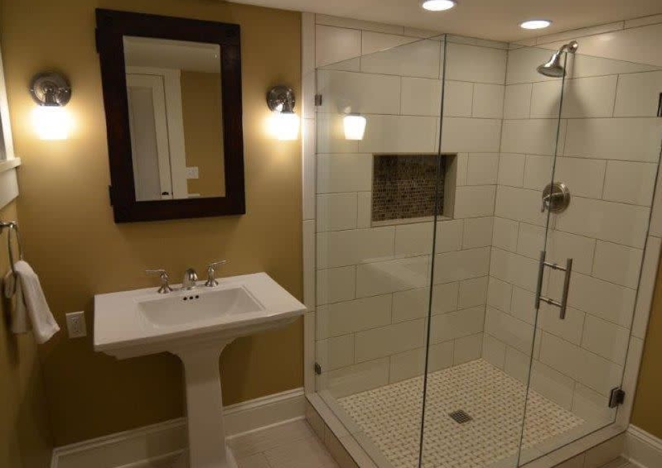 Shower Basement Bathroom Ideas Roloff Construction