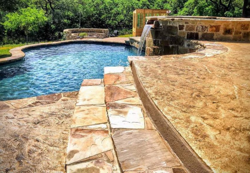 Stone Backyard Pool Ideas Sundeksa