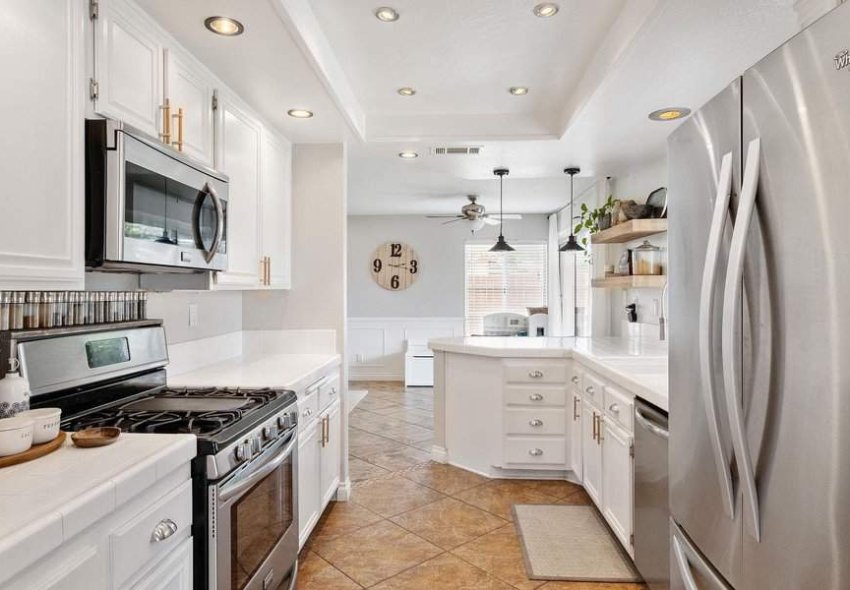 White Small Galley Kitchen Ideas Houseofholly Co