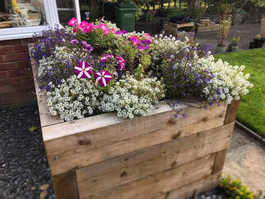 Wood Flower Bed Ideas Sampearsongardenprojects