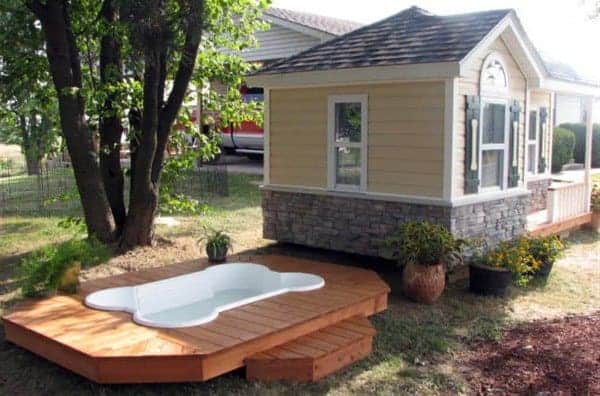 Cool Dog Houses With Pool Deck