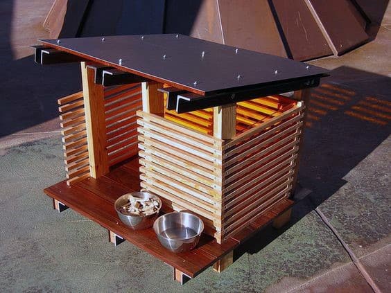 Wood Slats Simple Modern Cool Dog Houses